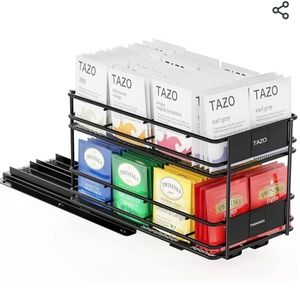 Spacesaving Sliding Tea Bag Organizer